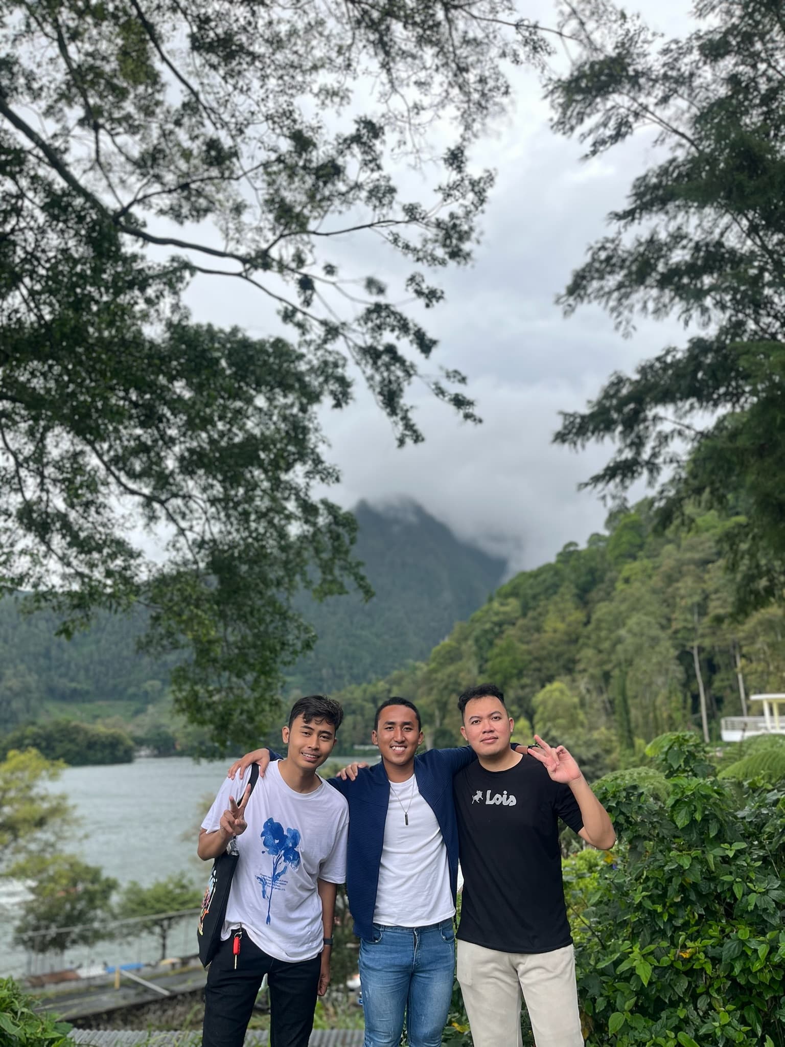 Heru, Cakno, and Robby at Sarangan